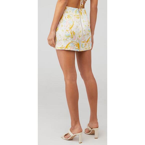$135 For Love & Lemons AIKO MINI SKIRT HIGH WAIST Size XS - Picture 3 of 7